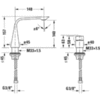 Duravit D.1 D11120009010 Смеситель для раковины на 2 отв. ручка-цилиндр, цвет: хром