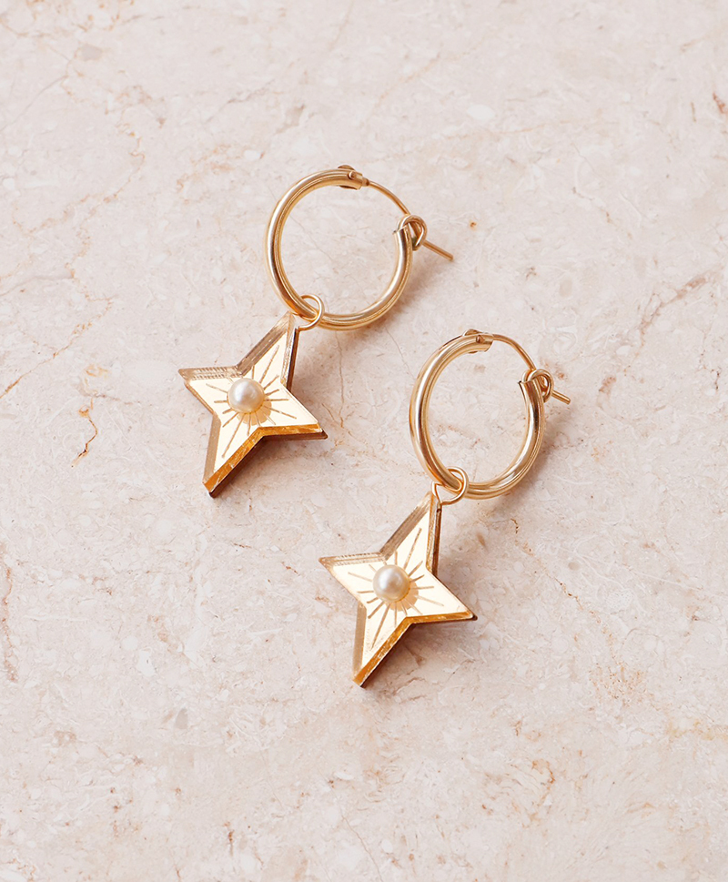 Серьги Star Hoops