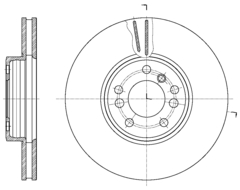Диск тормозной вентилируемый G-brake  GR-21352