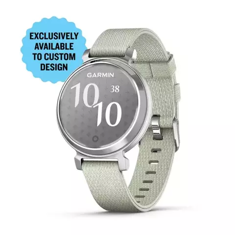 Garmin Lily 2 — Classic Silver with Sage Gray Nylon Band