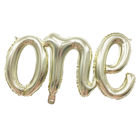 Шар К Надпись ONE серебро, 32