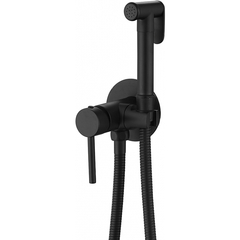 Abber Wasser Kreis AF8125B Смеситель с гигиеническим душем, цвет: черный матовый фото