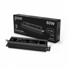 Блок питания Gauss 60W 12V IP66  202023060