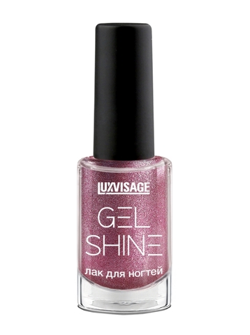 GEL SHINE Лак для ногтей тон 108 сиреневый с шиммером 9г Lux Visage
