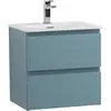 BelBagno KRAFT 39-500/390-2C-SO-AO База под раковину подвесная с фрезерованными ручками по всей длине фасада с 2 выкатн. ящ.,Голубой Мат.,500x395x500