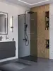 BelBagno UNO-L-1-TB-110-GR-GM Душевая перегородка универсальная с односторонним входом, стекло графит, профиль Оружейная сталь, 1100x2000 мм