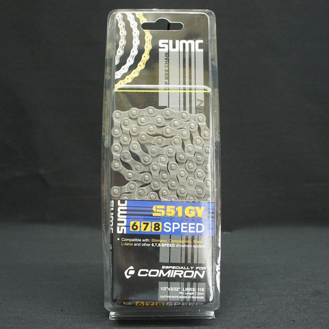 Цепь для велосипеда SUМС S-51 8ск. 116 зв. Gray BOX