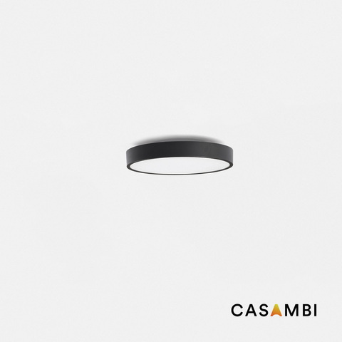 Фото: Потолочный светильник DOMIO Ш400 36W черный OPAL 3000K CRI80 CASAMBI - основной вид