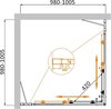 Cezares MOLVENO-A-22-90+30-C-CR-IV Душевой уголок, цвет: хром