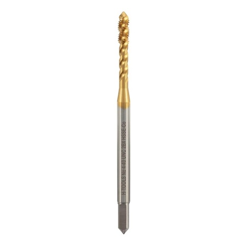 Метчик №4 -40-UNC (Машинный, винт.) DIN371 HSSE-TiN C/2-3P R45 56мм a=2,7 H-Tools  74704ETHT