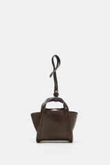 ZARA ШАРМ В ВИДЕ СУМКИ, ШОКОЛАДНЫЙ
