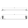 Gessi Inciso 58505#727 Полотенцедержатель, 91 см, цвет: brushed brass pvd