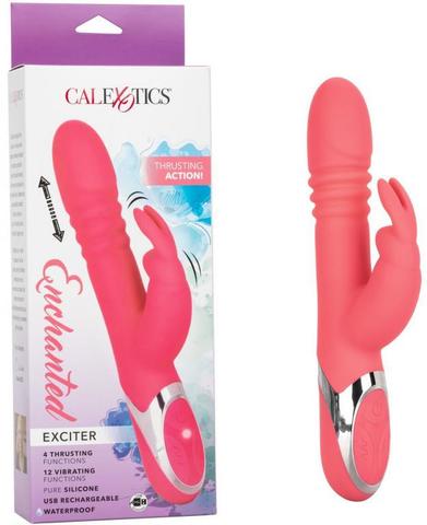 Перезаряжаемый вибромассажер кролик Enchanted Exciter с функцией «поступательное движение»