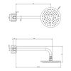 Gessi Emporio shower 47382#299 Душевая головка для настенного крепления, поворотная, с защитой от известкового налёта, цвет: Black XL