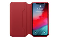 Кожаный чехол Leather Folio для iPhone XS, Red (MRWX2ZM/A)