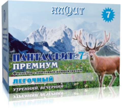 Фитосбор ПАНТАЛФИТ-7 ПРЕМИУМ легочный, утренний/вечерний, 60бр*2г