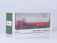 MAZ-200V with semitrailer MAZ-5217 red-gray AutoHistory 1:43
