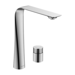Duravit D.1 D11130009010 Смеситель для раковины на 2 отв. ручка-цилиндр, высокий h=253мм,, цвет: хром фото
