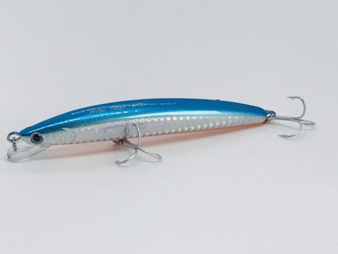 Воблер Arrow Head 120мм ( sinking/тонущий) 20г цвет AM-18 Blue Pink Laser (реплика).