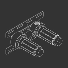 CeaDesign UCS09 Встраиваемая часть смесителя для раковины, излив слева фото