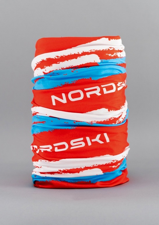 Nordski Stripe многофункциональный баф red-blue