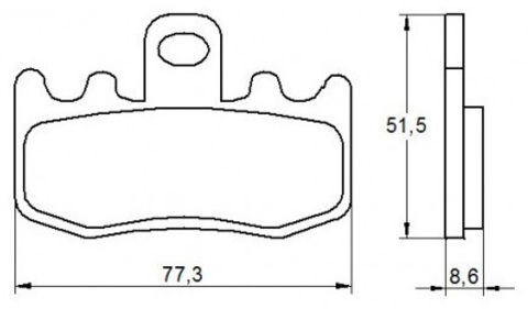 AGPA56ST Тормозные колодки дисковые мото Accossato (FDB2125ST)