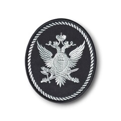 Нашивка ( Шеврон ) На Рукав ФСИН Для Сотрудников УИС Серо-Черная