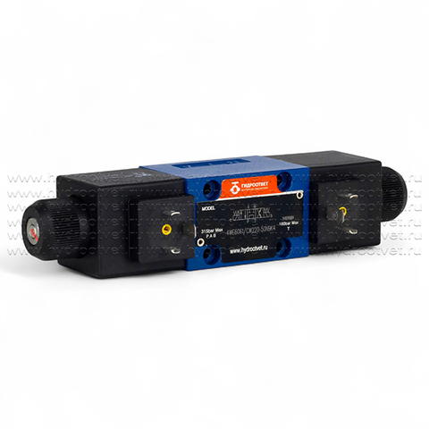 Фото 4WE6G61/CW220-50N9K4 - Гидрораспределитель золотниковый Ду 6 с электроуправлением, схема G (64), электроуправление W230, возврат - пружинный