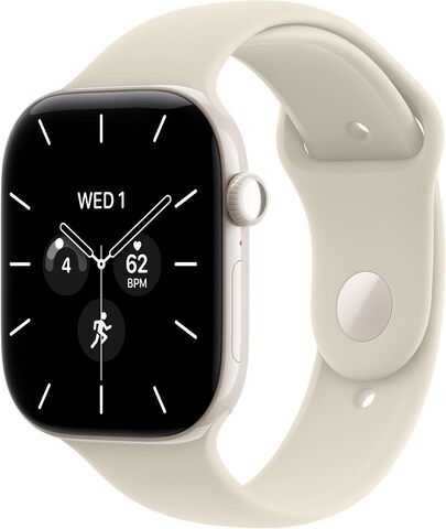 Умные часы Apple Watch Series 12 46 мм Pearl White Ceramic Case with Sport Band (M/L) Песочный | Sand