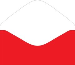 Открытка-конверт, С Юбилеем, Красный, 8,3*16,8 см, 5 шт.