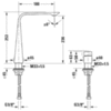 Duravit D.1 D11130009010 Смеситель для раковины на 2 отв. ручка-цилиндр, высокий h=253мм,, цвет: хром