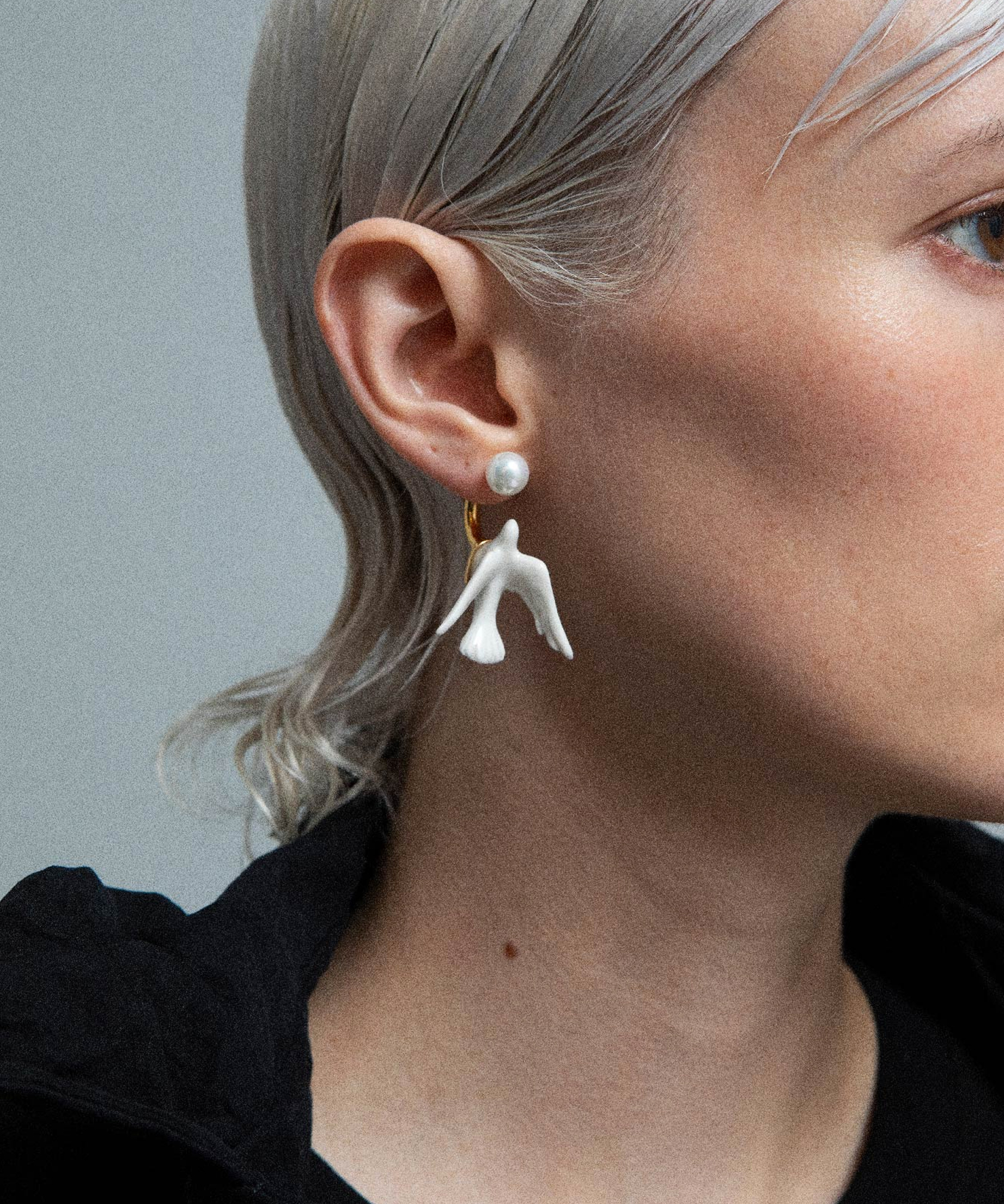 Моносерьга DOVE PEARL