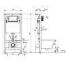 TECE K401201WCK TECEspring Base Комплект 4 в 1 инсталяция, панель смыва с прямоугольными кнопками, хром глянц., унитаз модель K