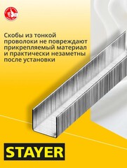 STAYER скобы тип 53 (A/10/JT21), 10 мм, калибр 23GA. 1000 шт. (3159-10)