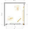 Cezares LUX-AH-FS-1-90/100-C-GM Душевой уголок