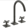 Ideal Standard Joy Neo BD143A5 Двурукоятковый смеситель для раковины под 3 отверстия, с донным клапаном, 5 л/мин Magnetic Grey / Магнит