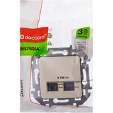 Розетка компьютерная двойная RJ45 категория 6 UTP - Legrand Inspiria - слоновая кость — фото 2
