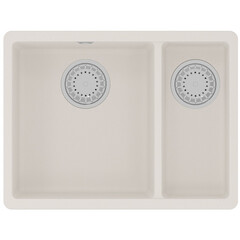 Lemark 9910082 Кухонная мойка Lemark SINARA 550.2-U подстольного монтажа с доп.чашей из кварцгранита цвет: Жасмин фото