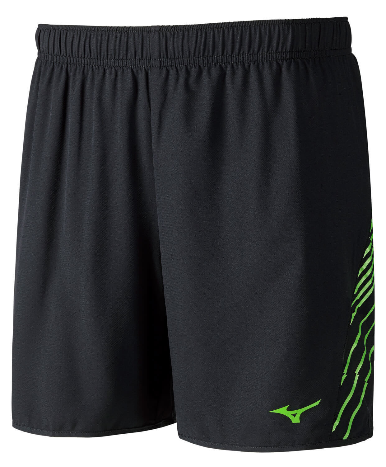 Mizuno Venture Square 5.5 шорты для бега мужские черные-зеленые