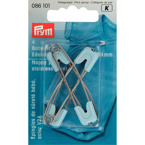 Булавки детские изогнутые голубые PRYM 086101