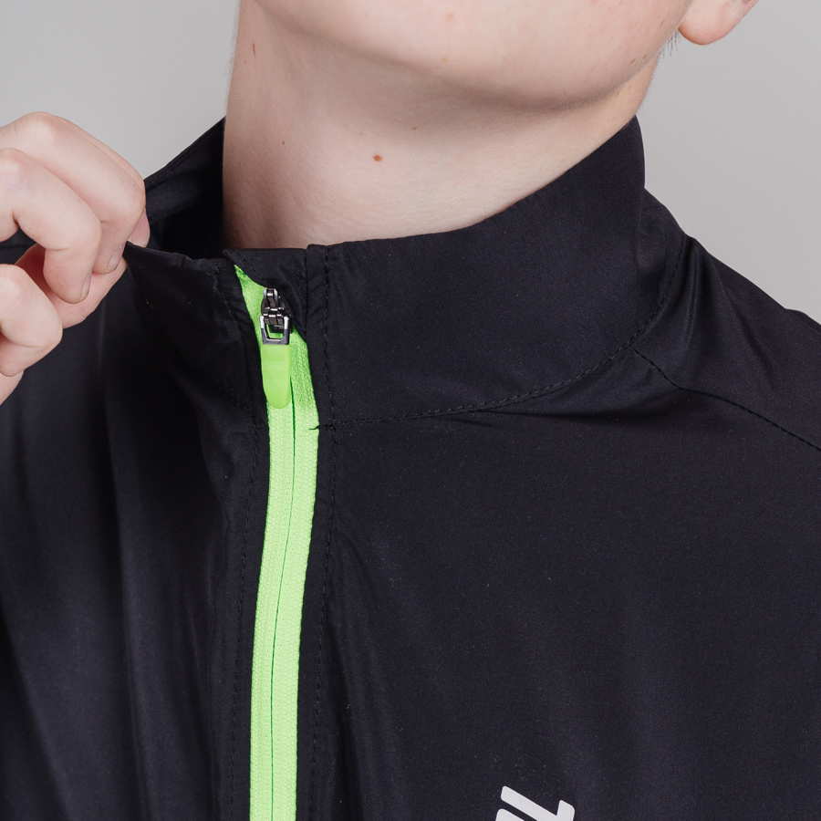 Nordski Jr Motion куртка для бега детская Black/Yellow - 4
