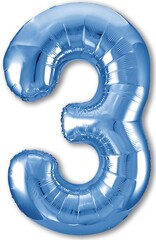 Шар Аг 40''/102 см, Цифра Slim Синий 