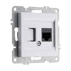 Розетка компьютерная ARVIA Electric, кат. 6, 1 гнездо, металлик 50032000247