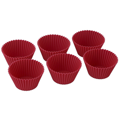 Набор силиконовых форм для приготовления кексов cupcake, 83 мл, 6 шт.