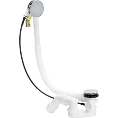 Viega Simplex Trio Visign MT5 728014 Слив-перелив с наливом для ванн c центр. сливом, наполн через перелив 725*40/50, плоск констр-я, хром, модель 6166.42 фото