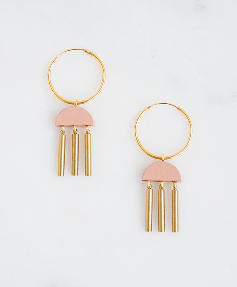 Серьги Dusk Hoops Rose