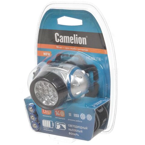 Фонарь налоб, Camelion, 5312-14F4, пластик, 7536