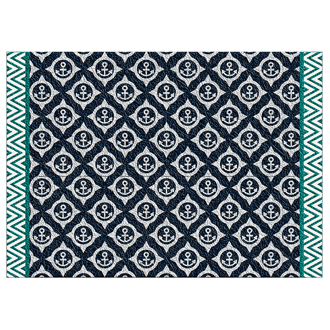 Non-slip mat – soft blue&acqua, 70×50 Marine Business
