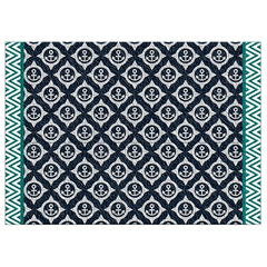 Non-slip mat – soft blue&acqua, 70×50 Marine Business