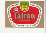 K15203 ЧССР Чехословакия Пивная этикетка TATRAN Vychodoslovenske pivovar K15203 ЧССР Чехословакия Пивная этикетка TATRAN Vychodoslovenske pivovar